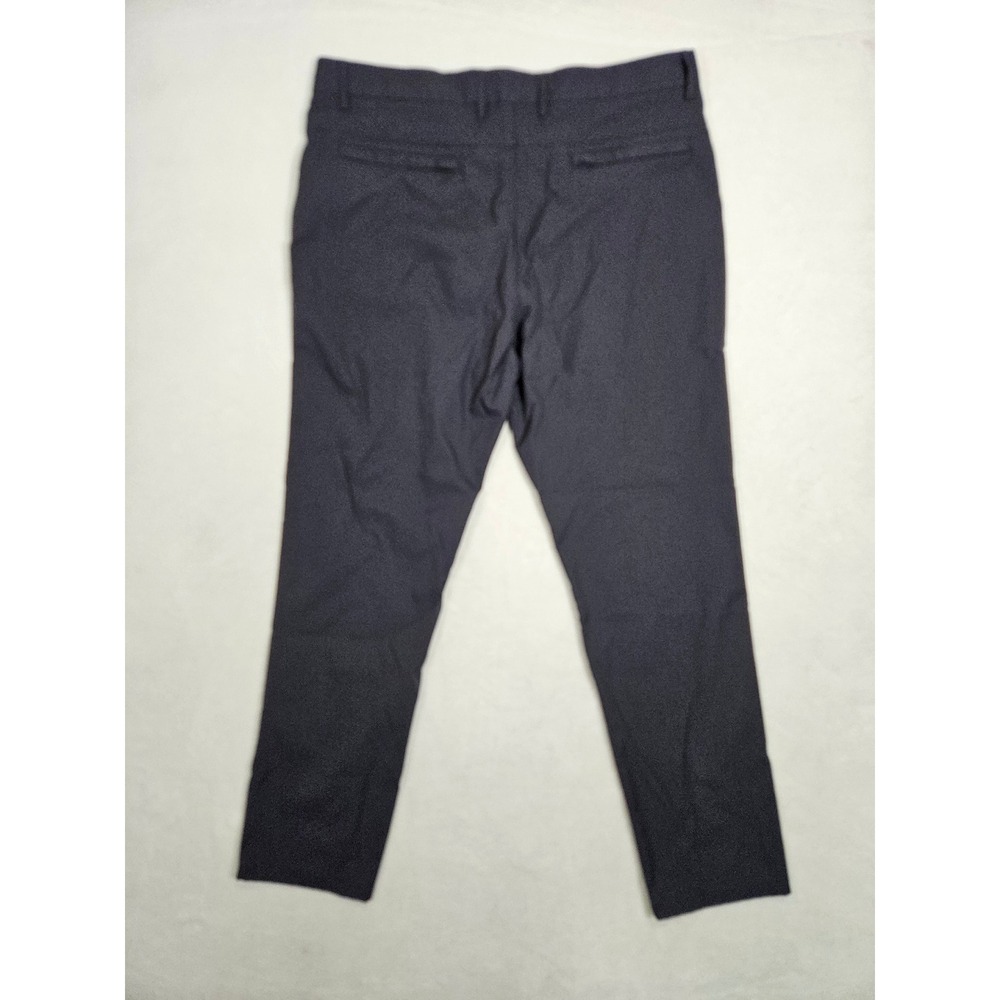 Marcus Pierce Mens Navy Tech Chino Pants W36 L30 Tapered Performance Trousers - Picture 3 of 8